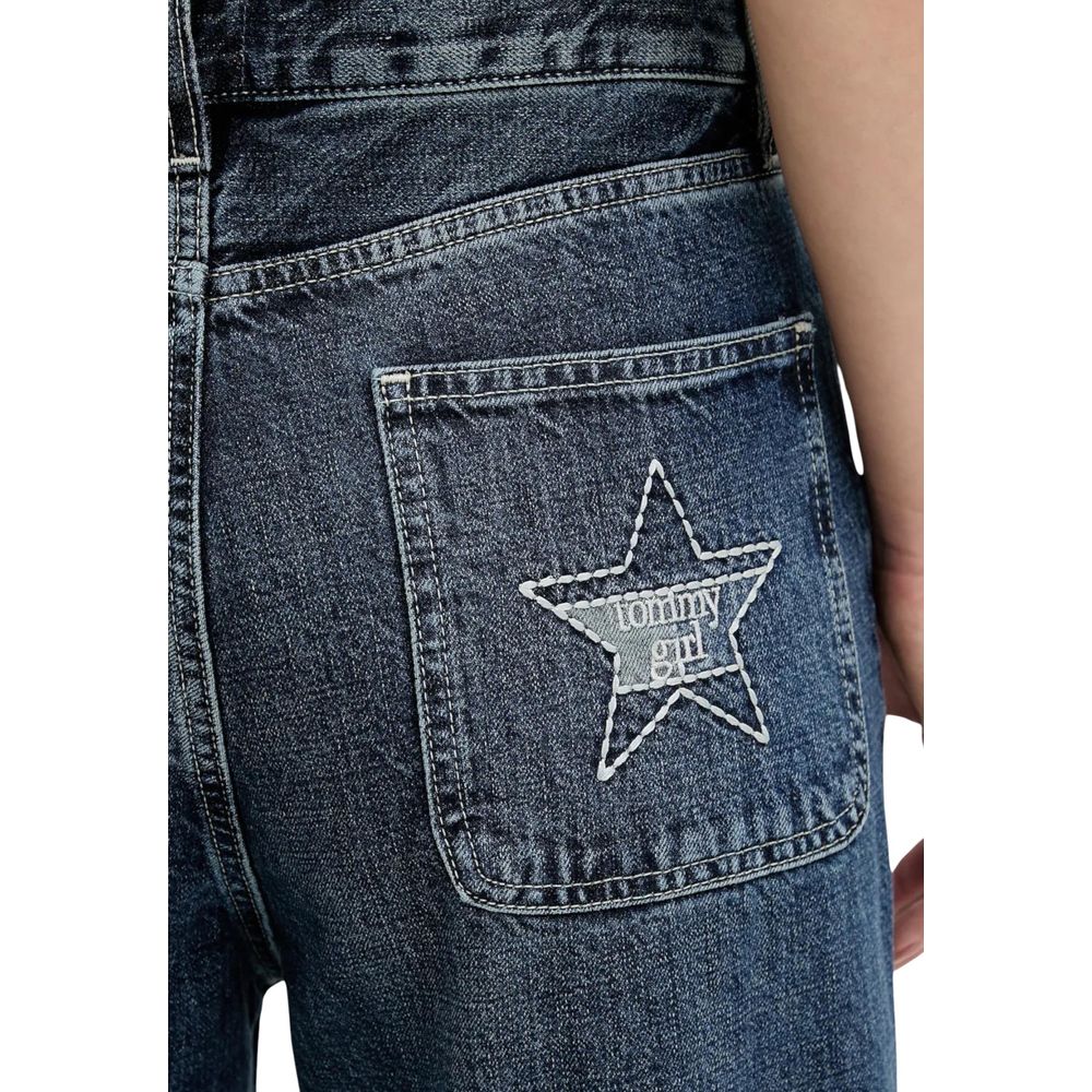 Vaqueros Mom Tommy Hilfiger De Algodón Azul - Corte Relajado