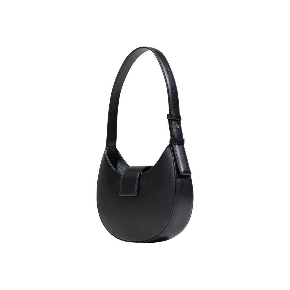 Armani Exchange Bolso De Hombro Poliéster Negro Cierre Solapa
