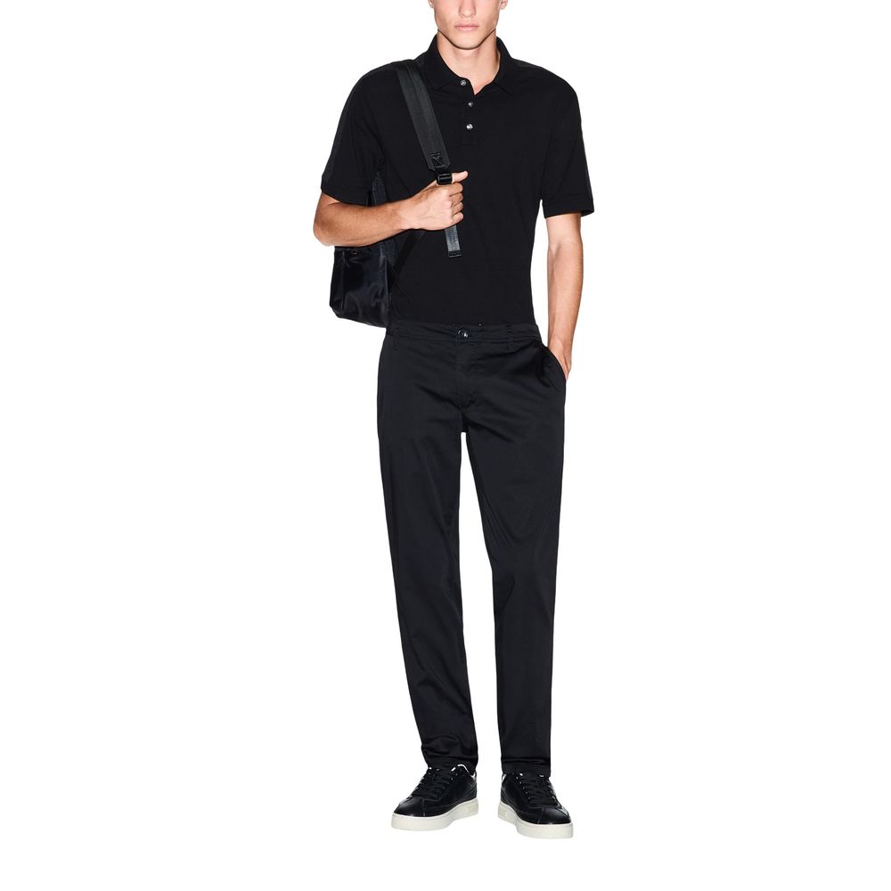 Pantalones Skinny De Algodón Negro Armani Exchange Xm001162
