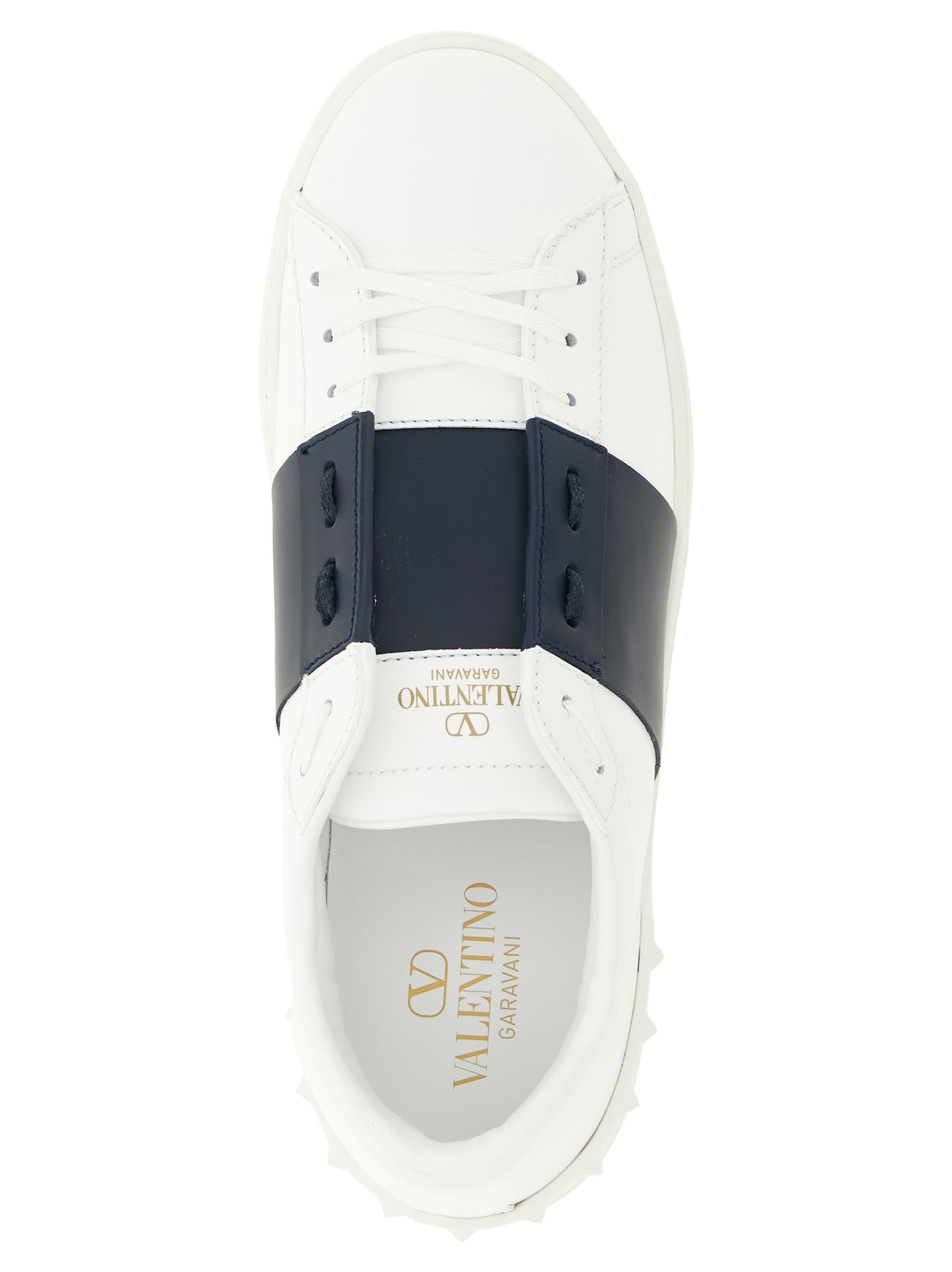 Baskets basses Valentino Garavani en cuir de veau bleu