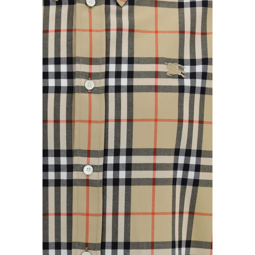 Burberry Beige Cotton Patterned Shirt