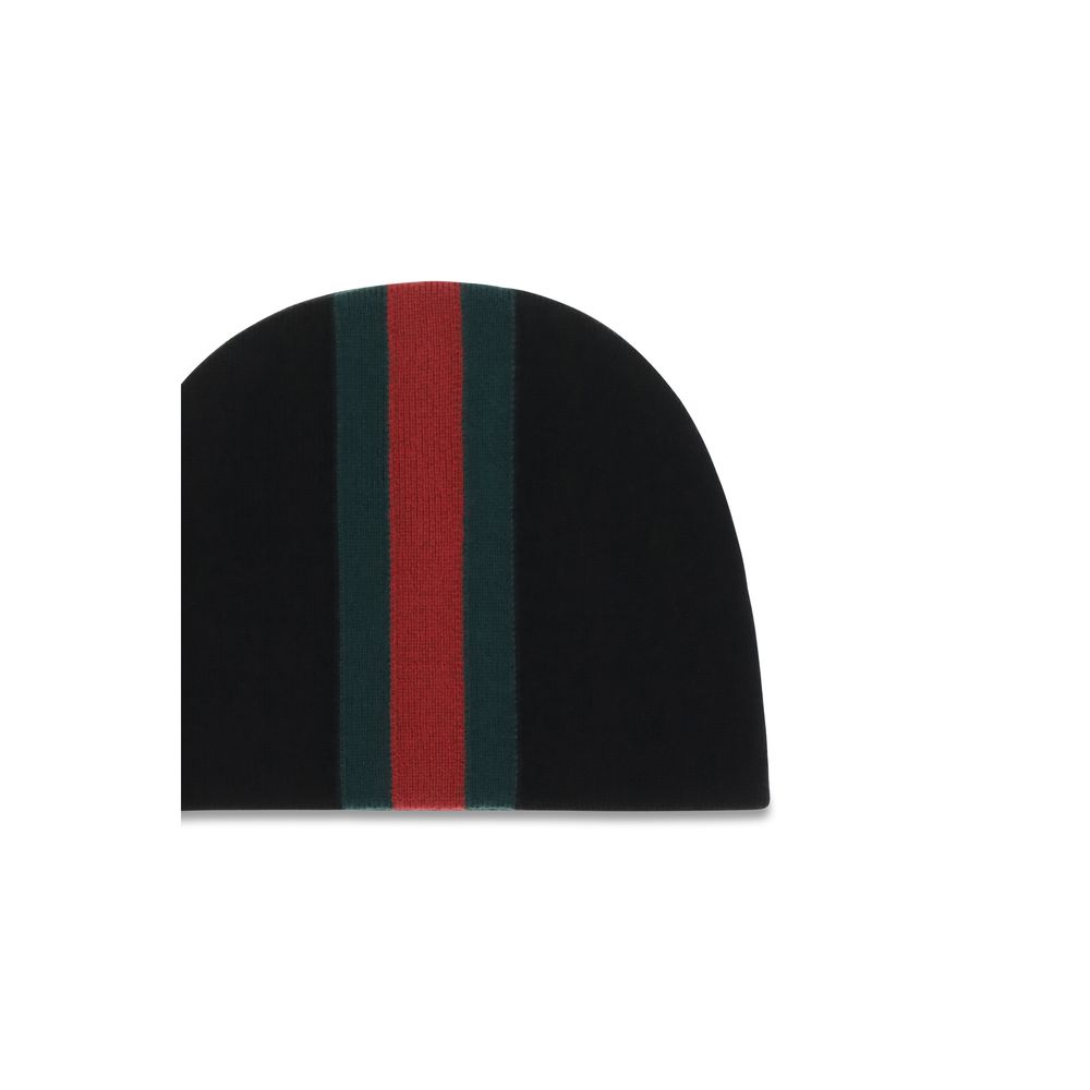 Gucci Black Wool Oversized Aries Beanie
