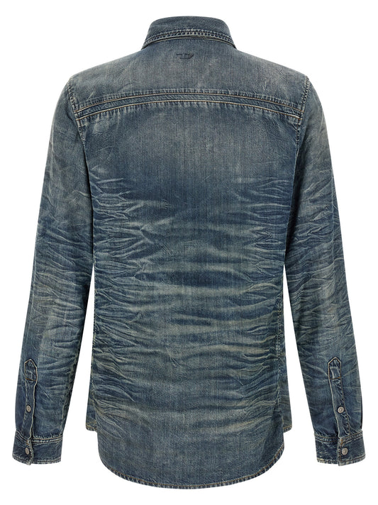 Diesel Blue Lyocell Blouse