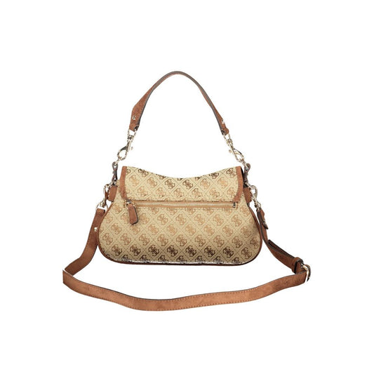 Sac Guess Jeans beige en polyester pour femme avec bandoulière réglable