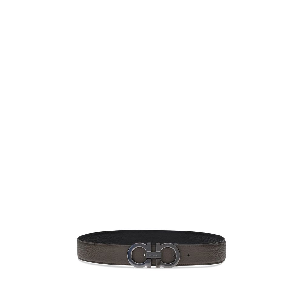 Ceinture régulière Ferragamo en cuir de veau marron Bos Taurus