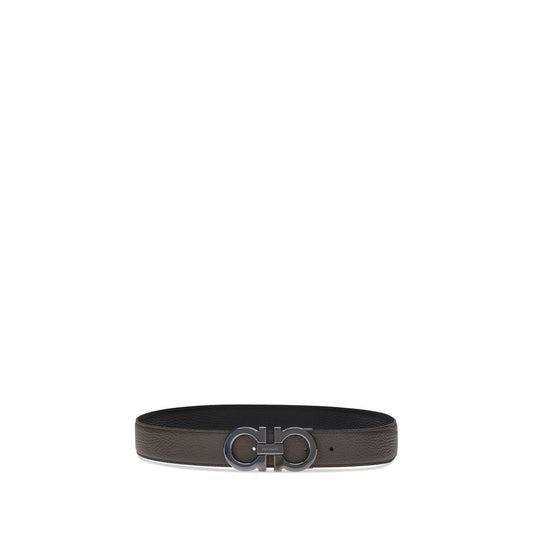 Ferragamo Brown Calf Leather Bos Taurus Regular Belt