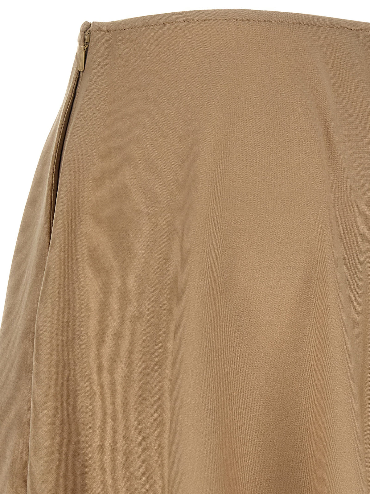 Jupe midi Moschino en laine vierge beige