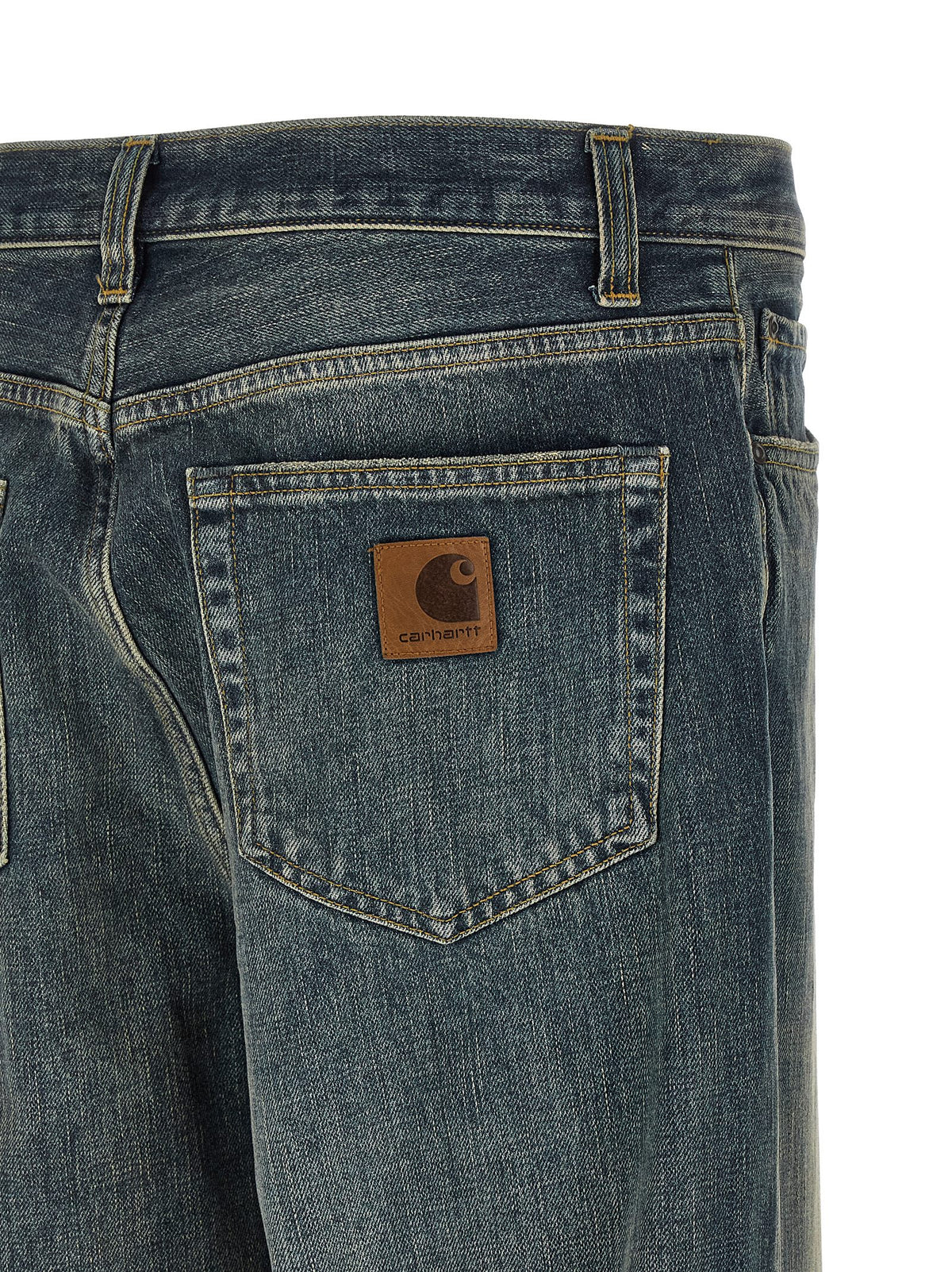 Jean droit en coton gris Carhartt WIP
