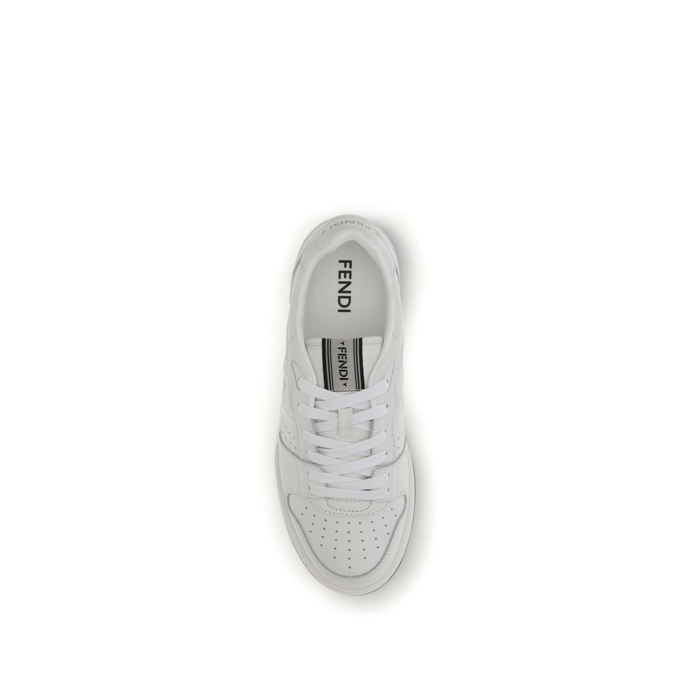 Baskets de sport Fendi en cuir de veau blanc Bos Taurus