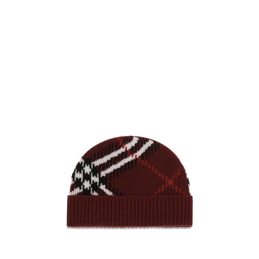 Bonnet en cachemire bordeaux Burberry
