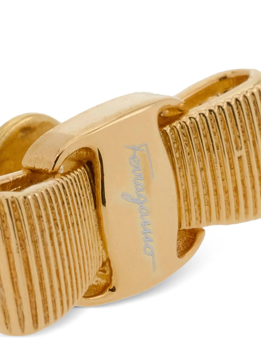 Boucles d'oreilles Ferragamo en laiton doré