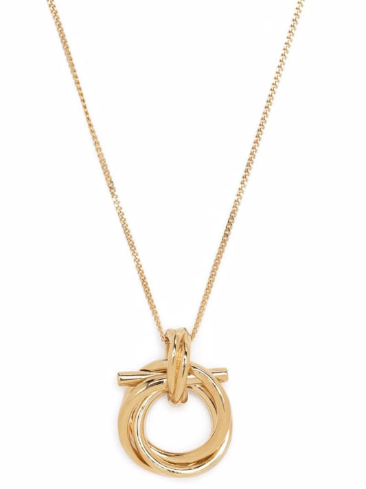 Collier Ferragamo en laiton doré