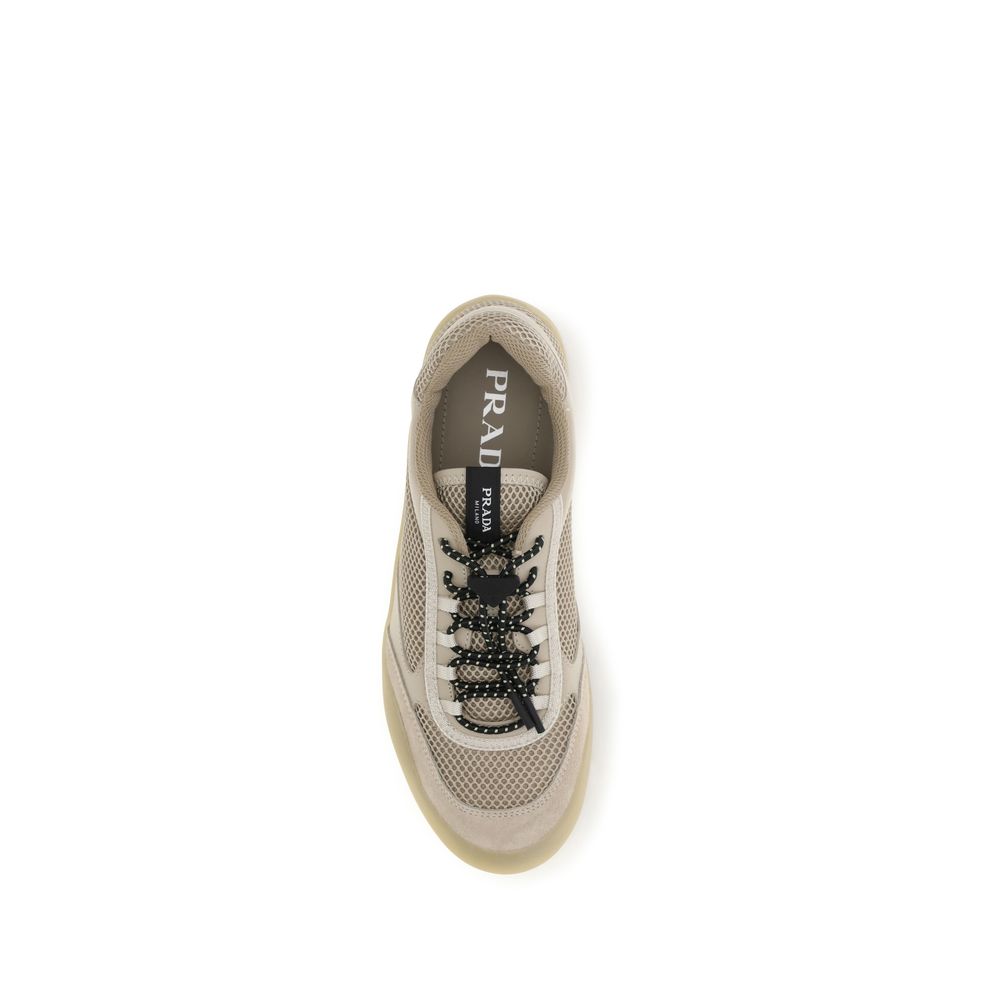 Prada Beige Viscose Athletic Sneakers