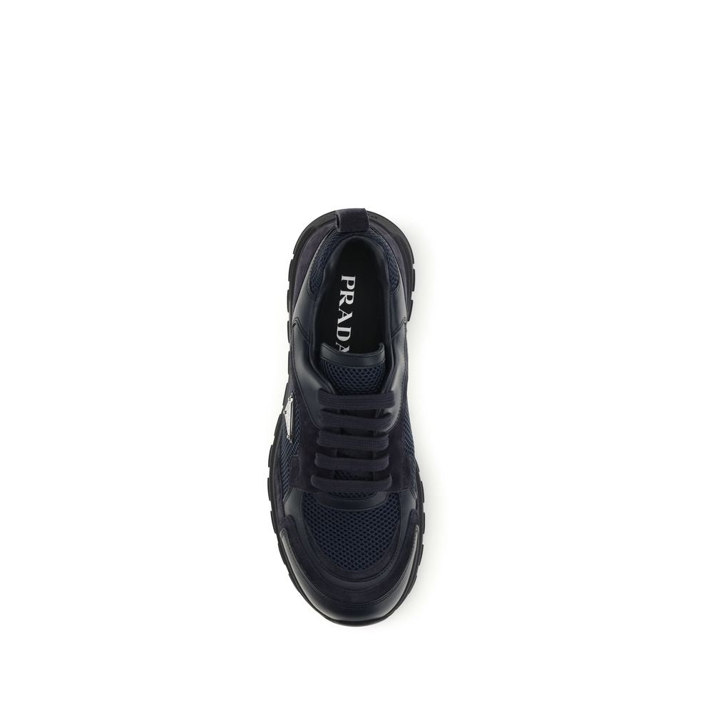 Baskets de sport Prada en tissu bleu