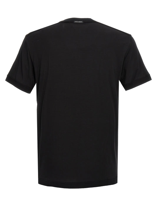 Dolce & Gabbana Black Viscose T-Shirt