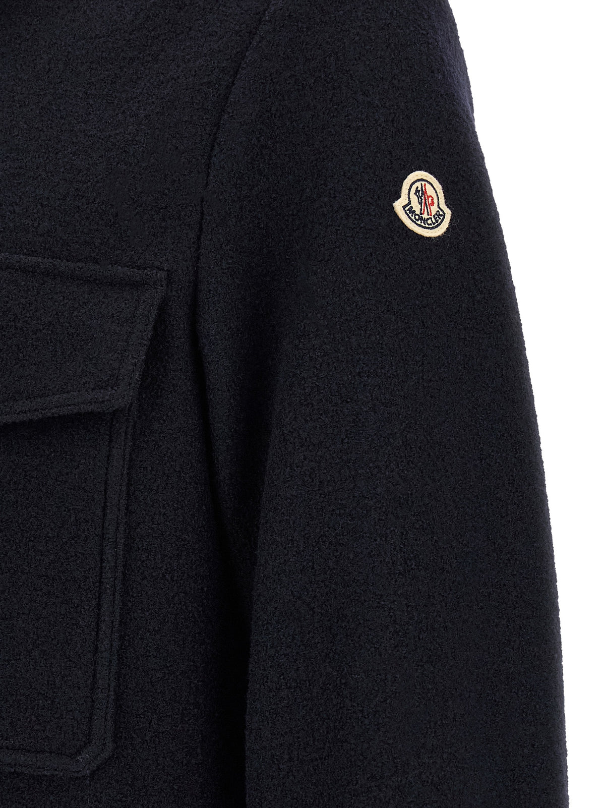 Blouse Moncler bleue en laine vierge