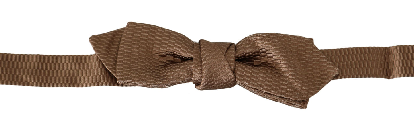 Pajarita de hombre Dolce & Gabbana marrón dorado ajustable para cuello