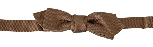 Pajarita de hombre Dolce & Gabbana marrón dorado ajustable para cuello
