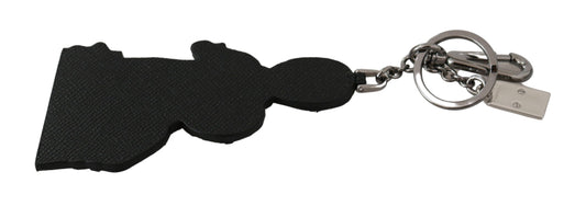 Llavero con insignia del logo #DGFAMILY de cuero Dolce & Gabbana Dominico Stefano