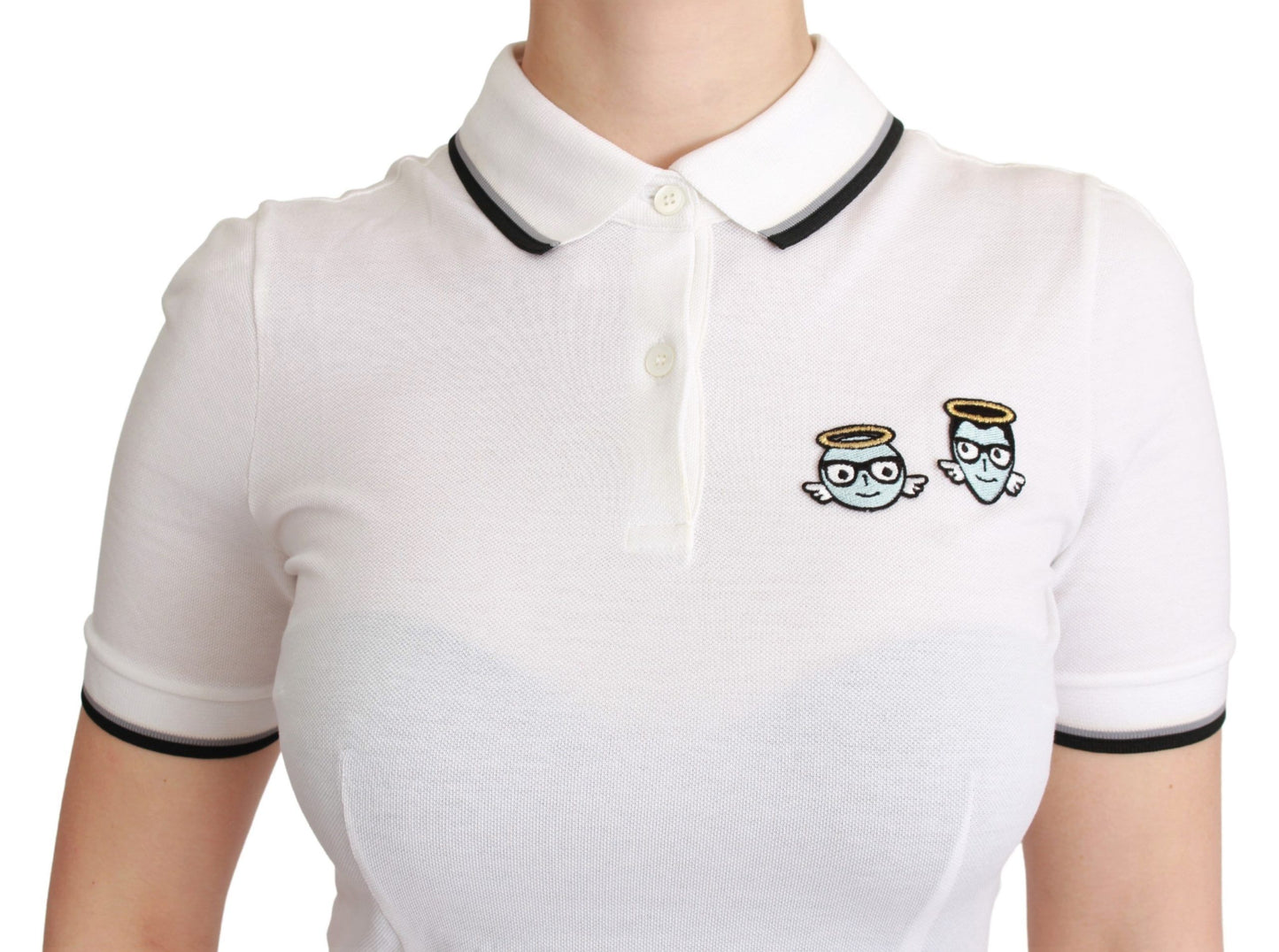 Polo Dolce & Gabbana de algodón blanco #dgfamily