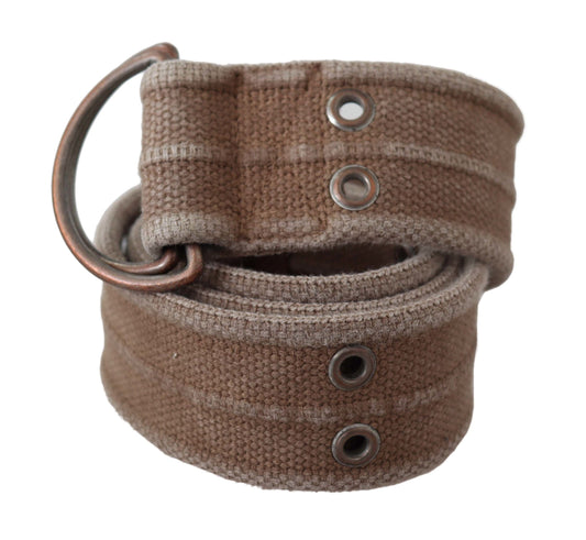 Dolce & Gabbana Bandolera de Piel Beige con Logo Cintura Hebilla Cinturón