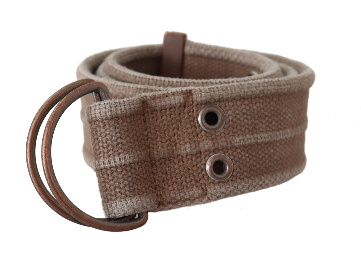 Dolce & Gabbana Bandolera de Piel Beige con Logo Cintura Hebilla Cinturón