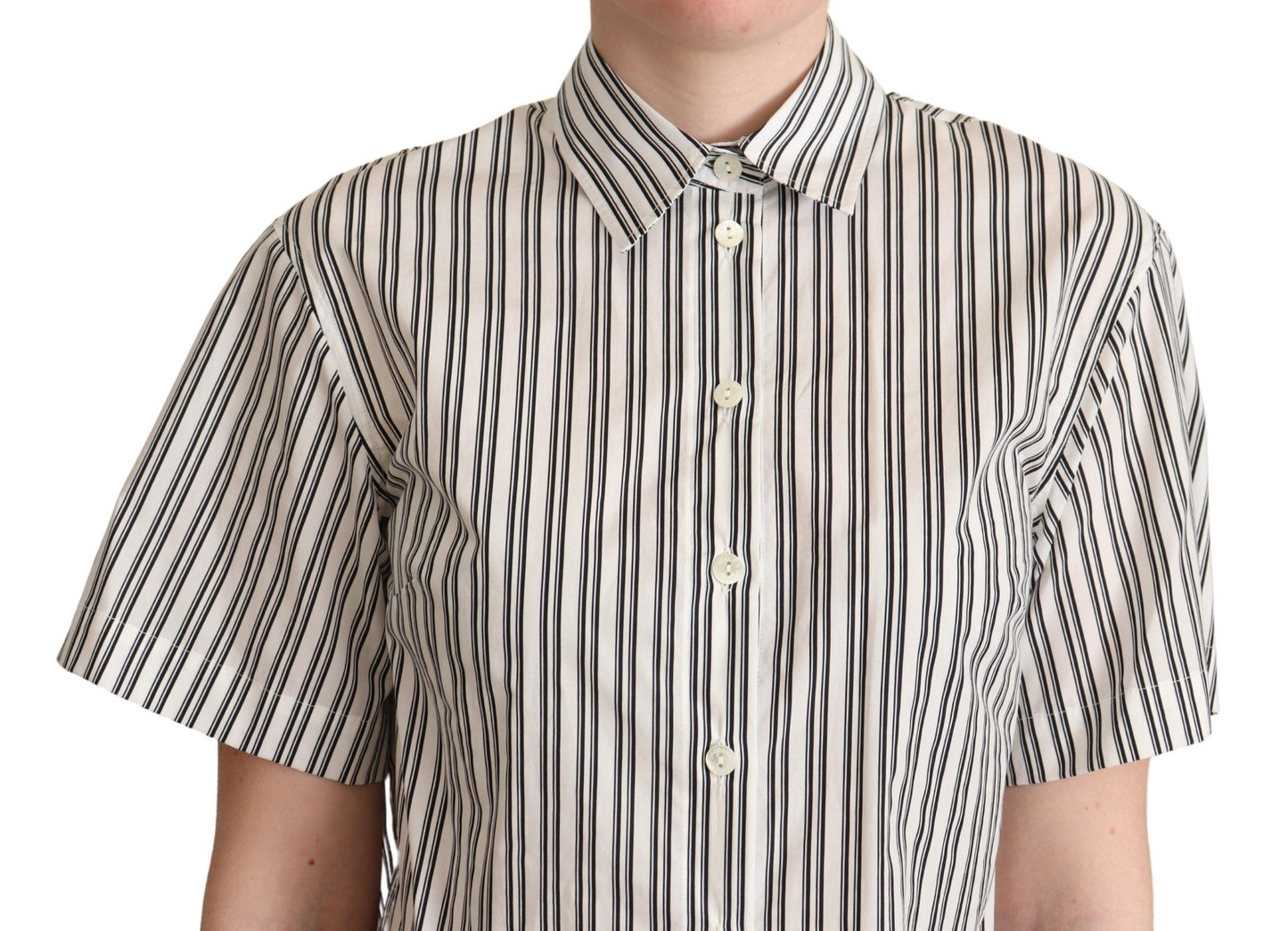 Blusa a rayas blancas y negras de Dolce & Gabbana