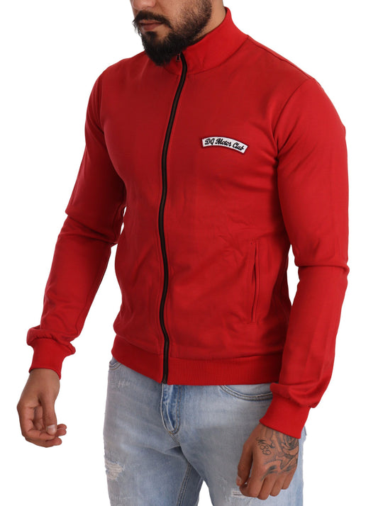 Suéter elástico con cremallera DG Motor Club rojo de Dolce & Gabbana