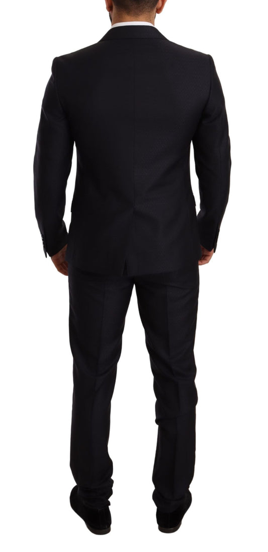 Traje de 2 Piezas MARTINI SLIM FIT con Diseño Azul de Dolce & Gabbana
