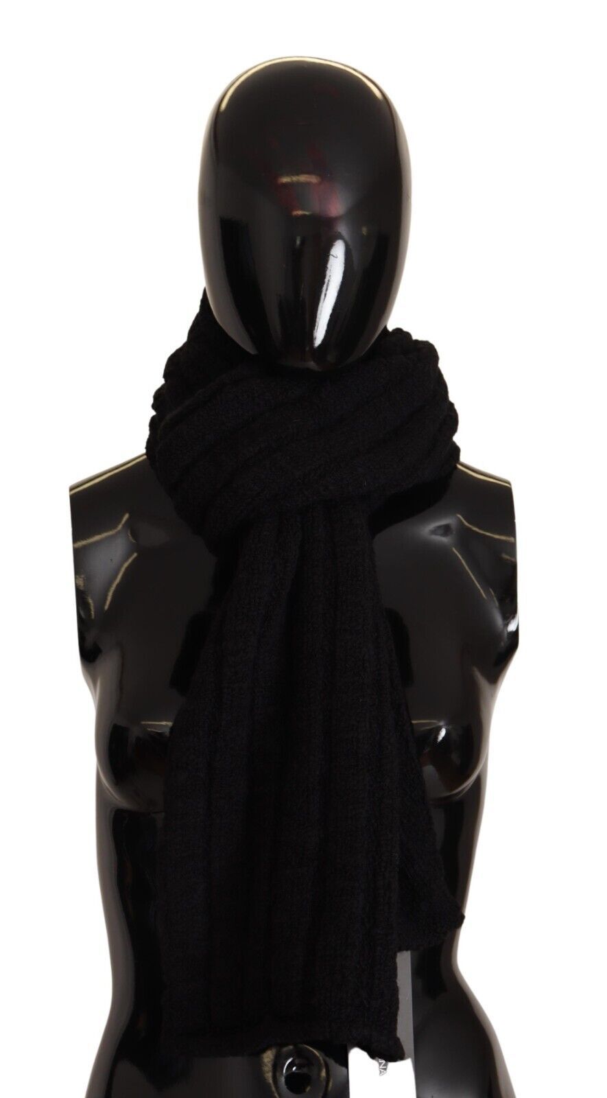 Fular Dolce & Gabbana Unisex de Lana Virgen Negro