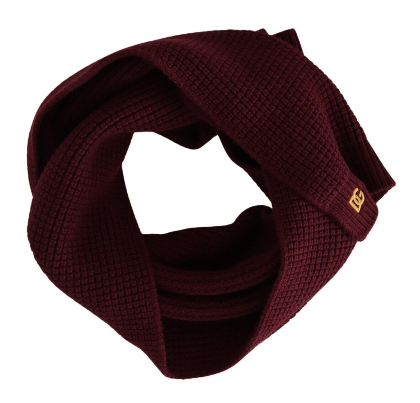 Dolce & Gabbana Chal tipo pañuelo con logo de cachemira rojo oscuro