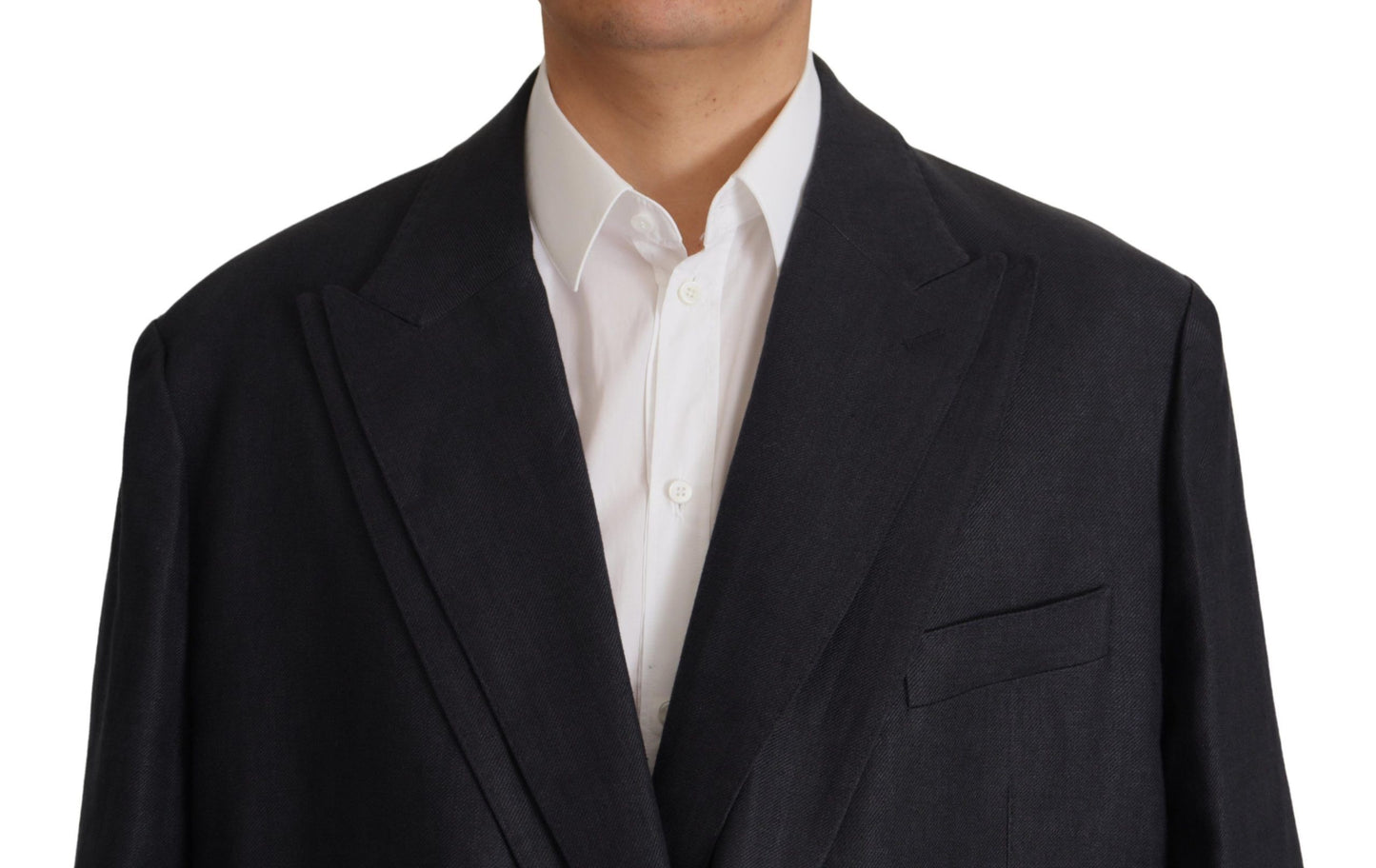 Chaqueta de esmoquin de lino azul para hombre de Dolce & Gabbana