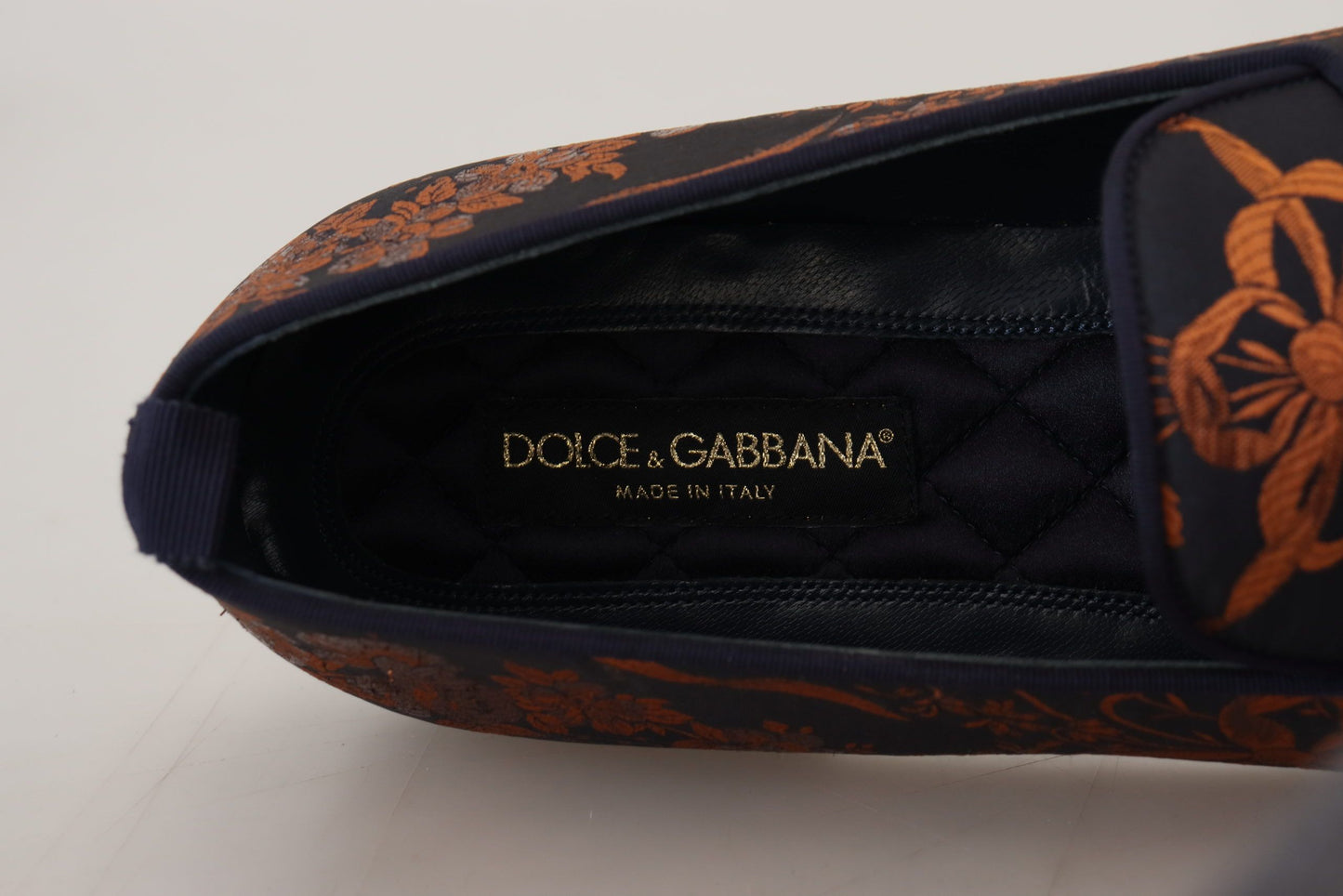 Zapatillas Mocasines Florales Azules Óxido Dolce & Gabbana