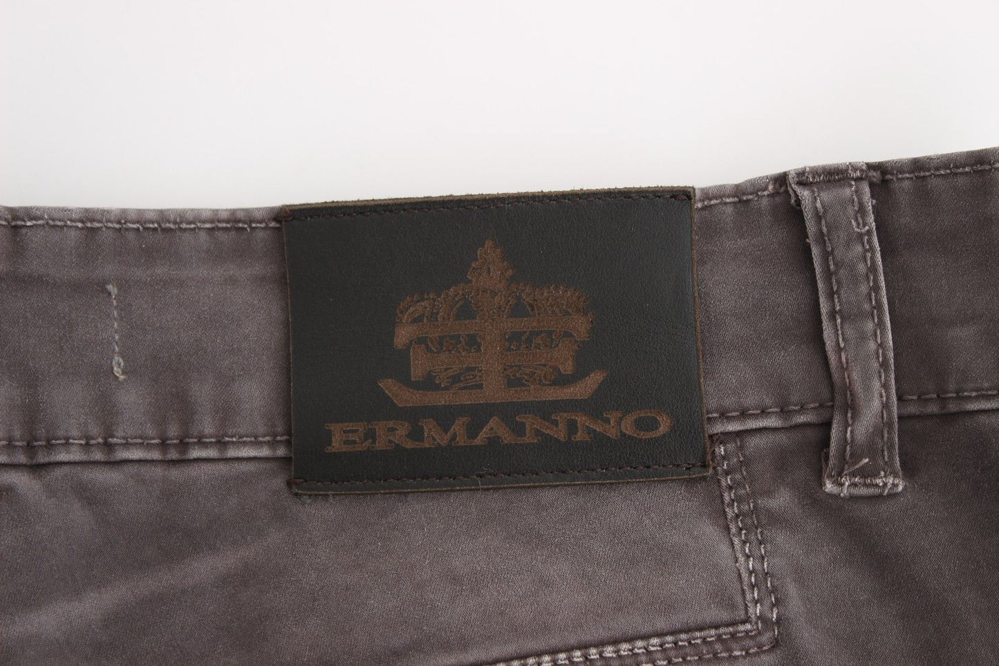 Ermanno Scervino Vaqueros pitillo grises de mezclilla elásticos