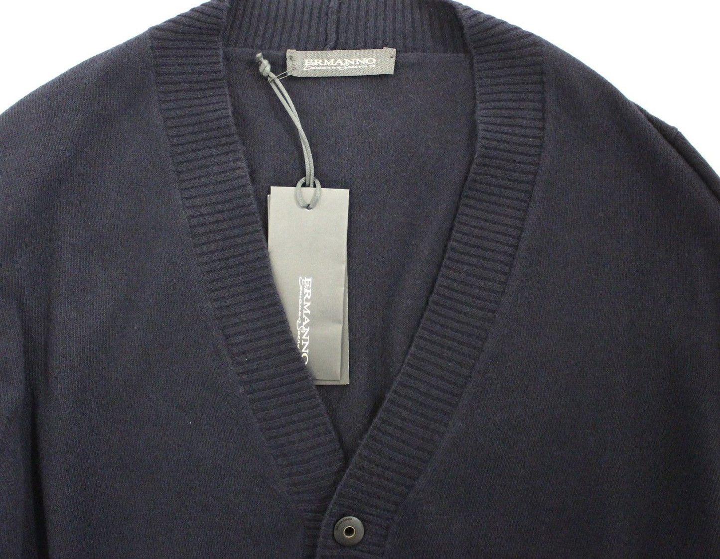 Cárdigan de lana y cachemir azul Ermanno Scervino