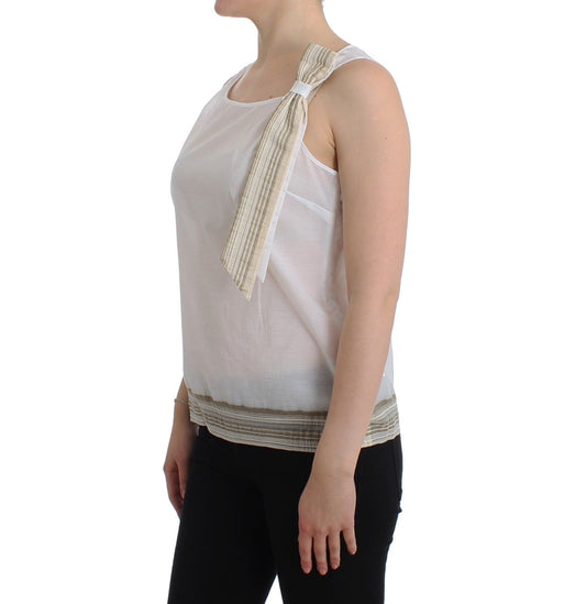 Ermanno Scervino Camiseta sin mangas blanca Blusa sin mangas