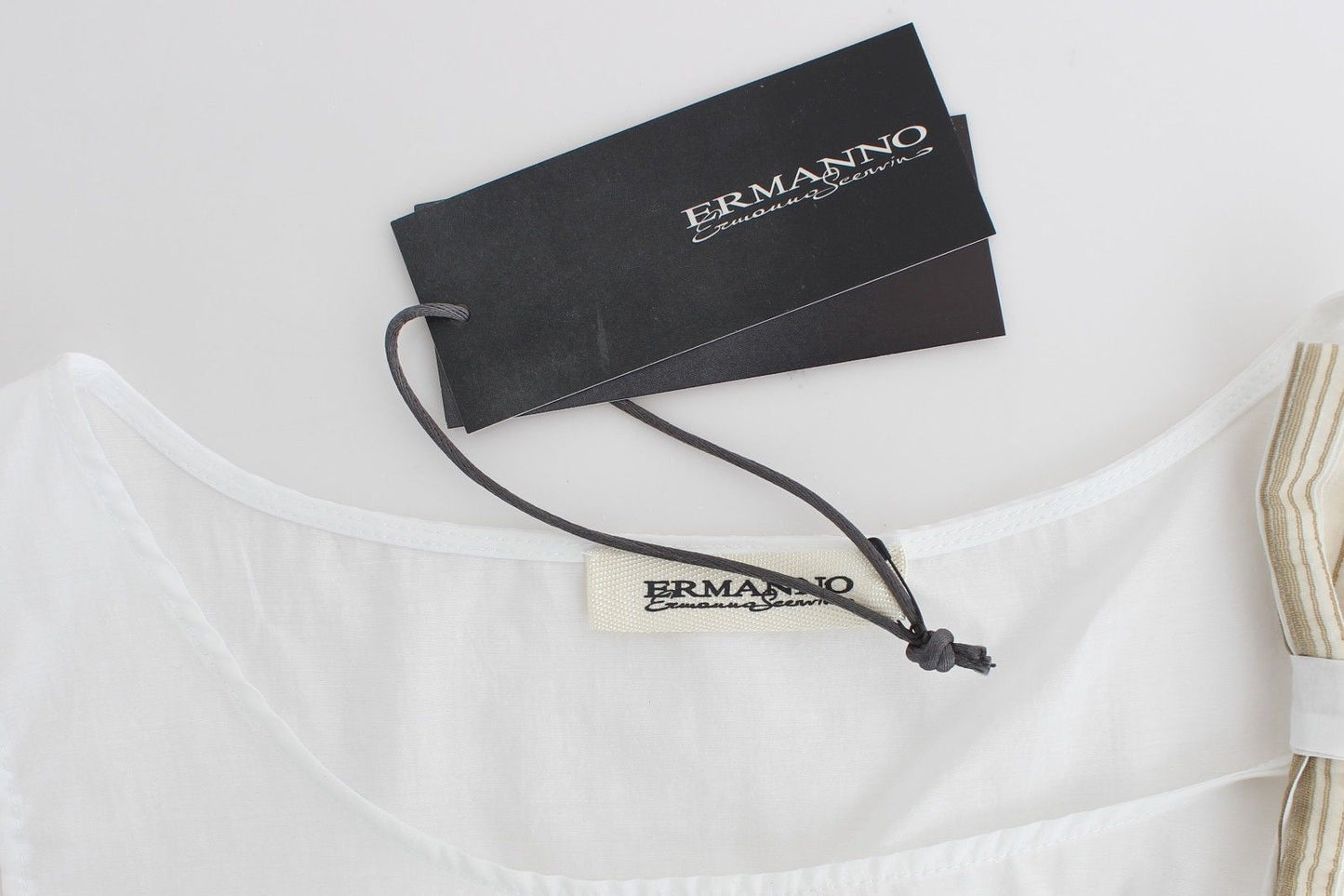 Ermanno Scervino Camiseta sin mangas blanca Blusa sin mangas
