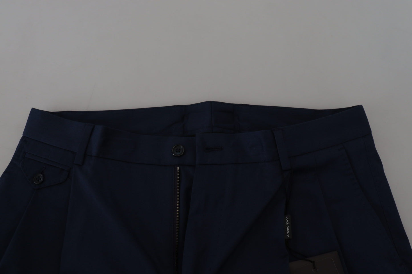 Dolce & Gabbana Pantalones cortos casuales de algodón elástico tipo chino en azul