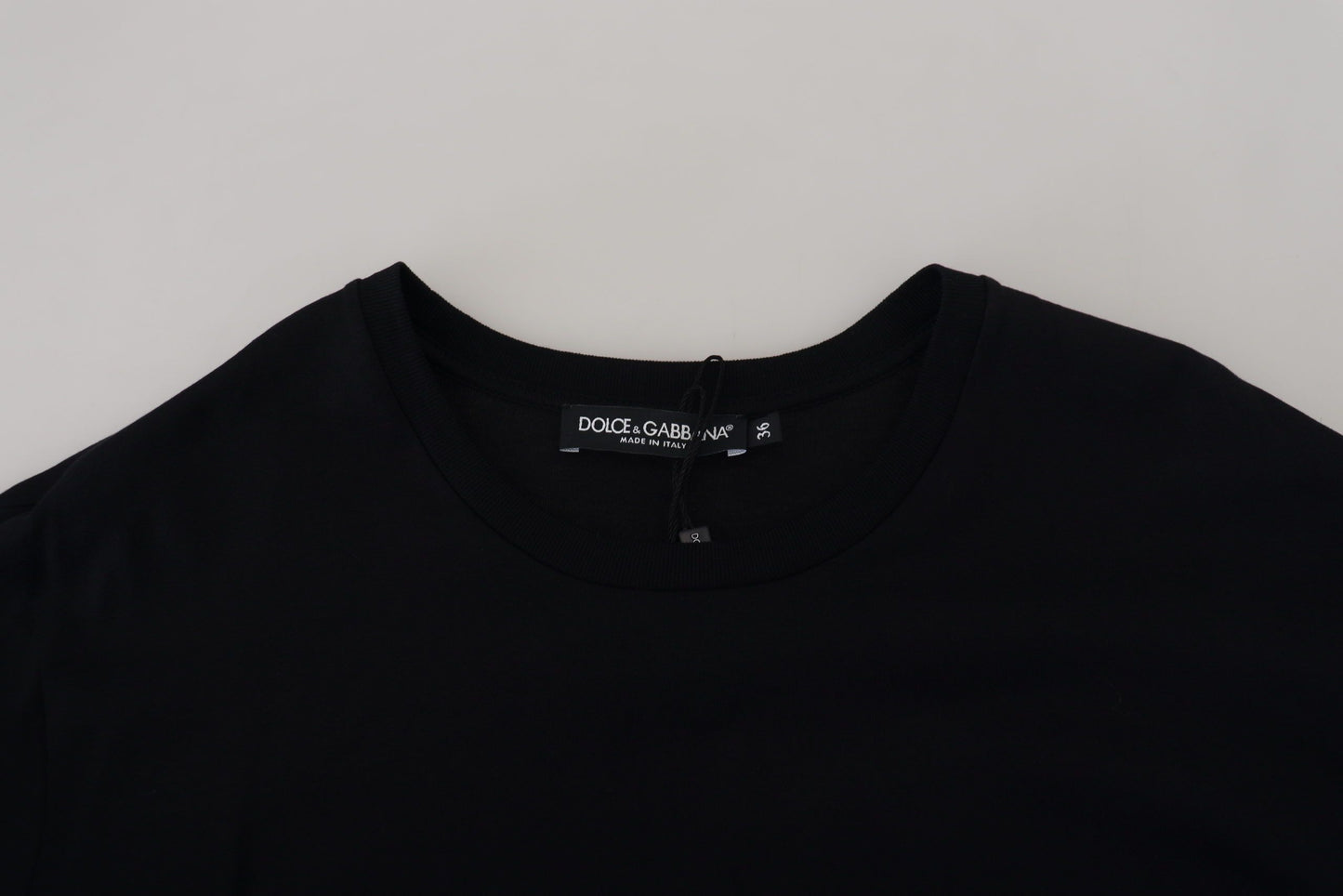 Blusa de algodón con borlas negra Dolce & Gabbana
