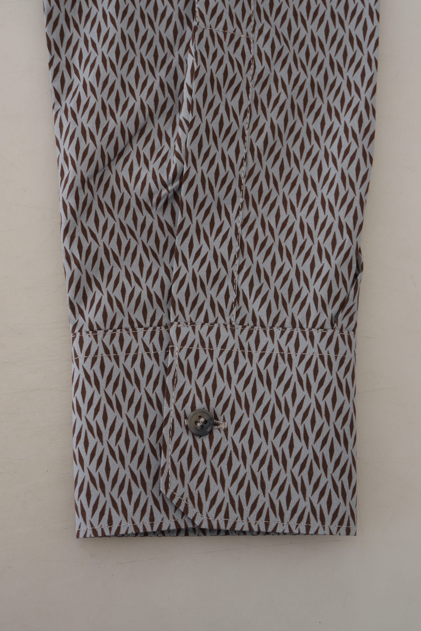 Camisa de vestir formal ajustada GOLD gris marrón Dolce & Gabbana