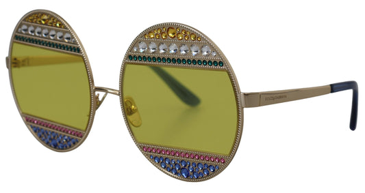 Gafas de sol Dolce & Gabbana Gold Oval Metal Crystals Shades DG2209B