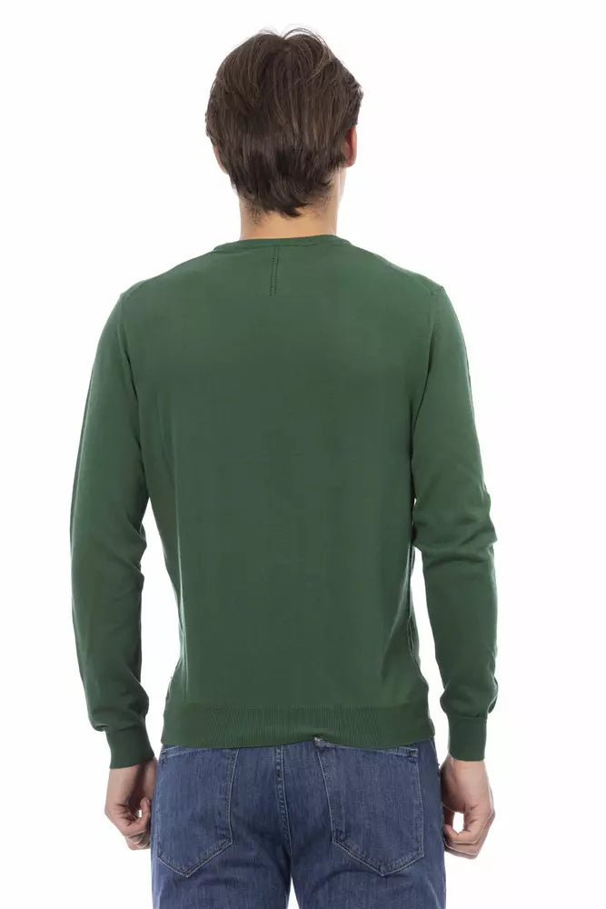 Suéter de hombre Baldinini Trend de algodón verde