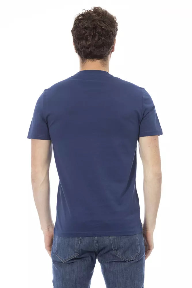 Camiseta Baldinini Trend azul de algodón para hombre