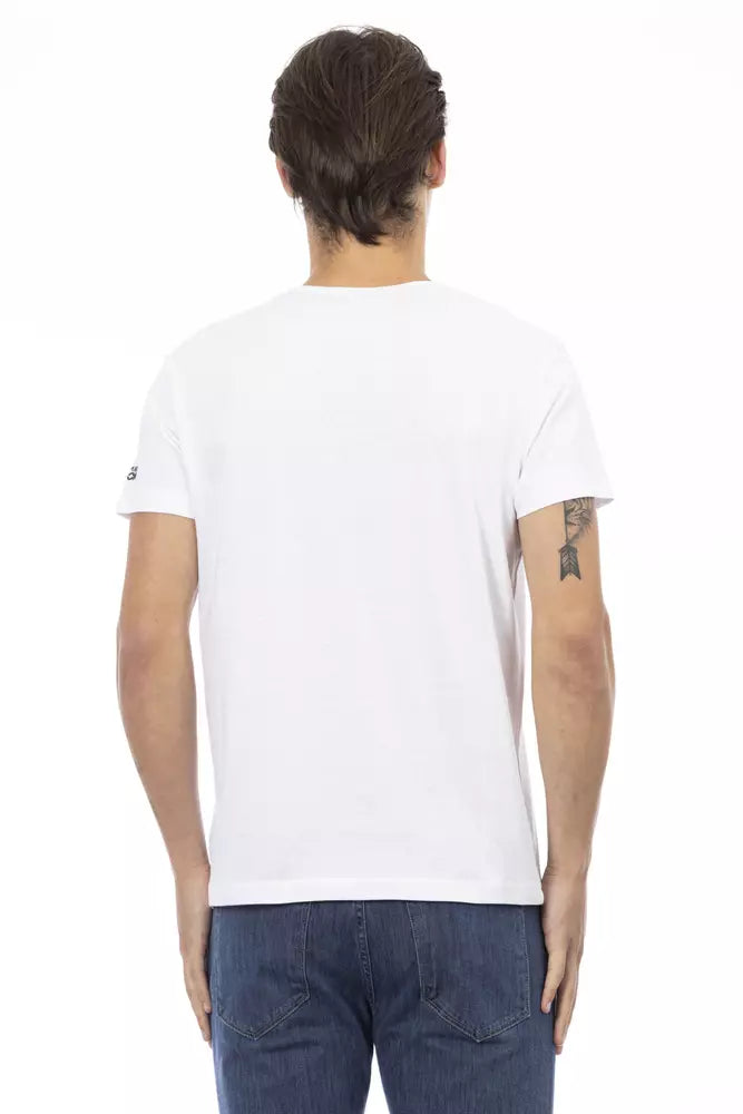Camiseta de Hombre Trussardi Action Blanca de Algodón