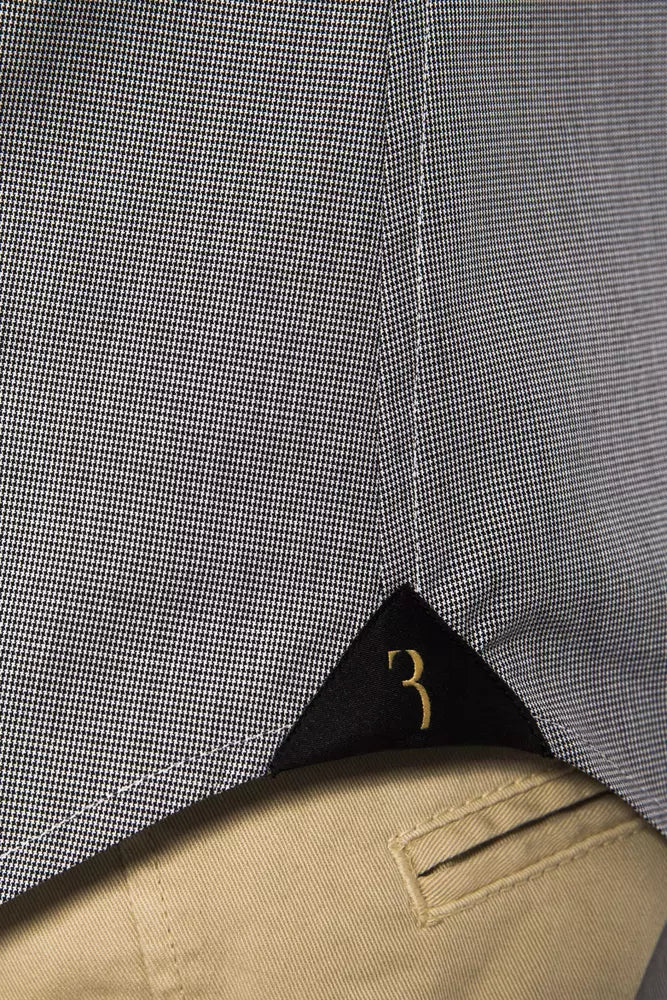 Camisa de hombre Billionaire Italian Couture de algodón negro