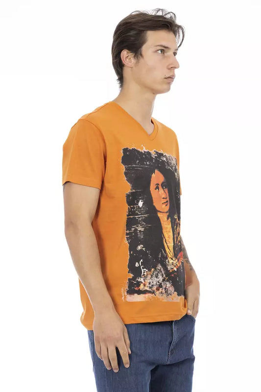 Camiseta de Algodón Naranja Trussardi Action para Hombre