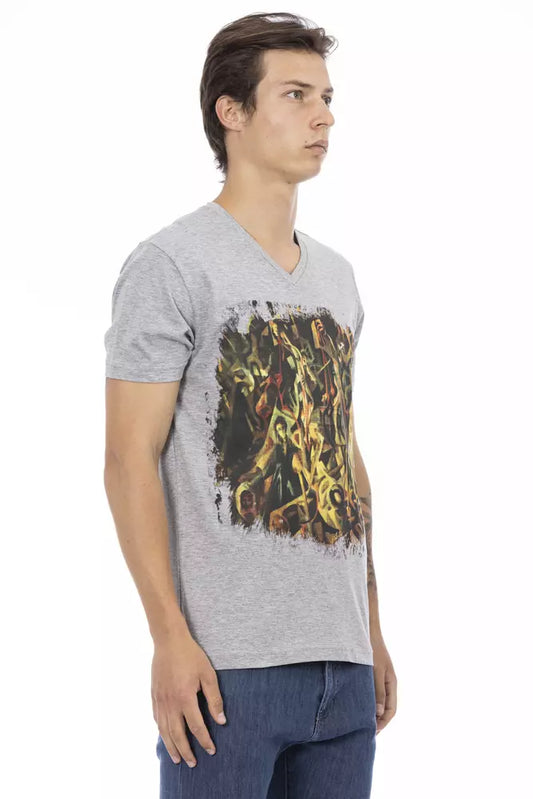Camiseta Trussardi Action de algodón gris para hombre