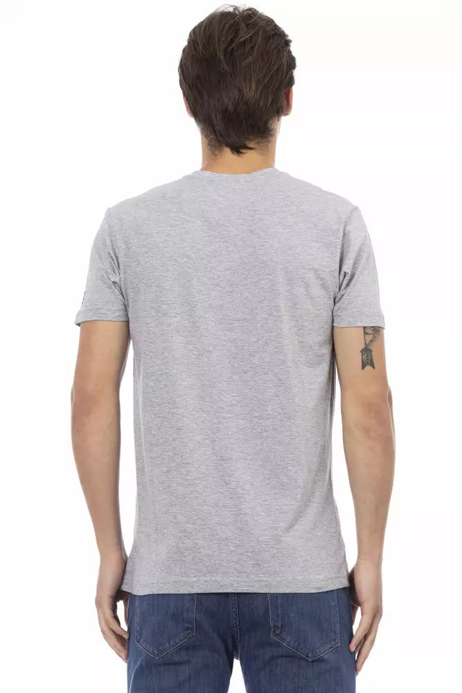 Camiseta Trussardi Action de algodón gris para hombre