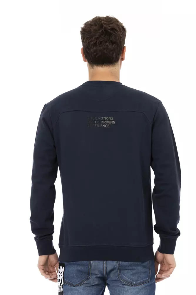 Suéter de algodón azul para hombre Automobili Lamborghini