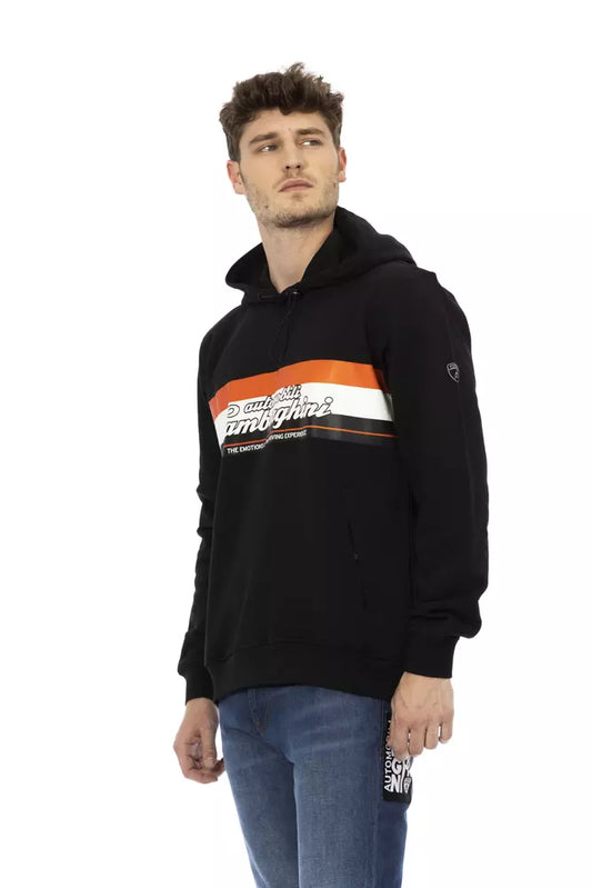 Sudadera con Capucha Negra de Algodón para Hombre Automobili Lamborghini